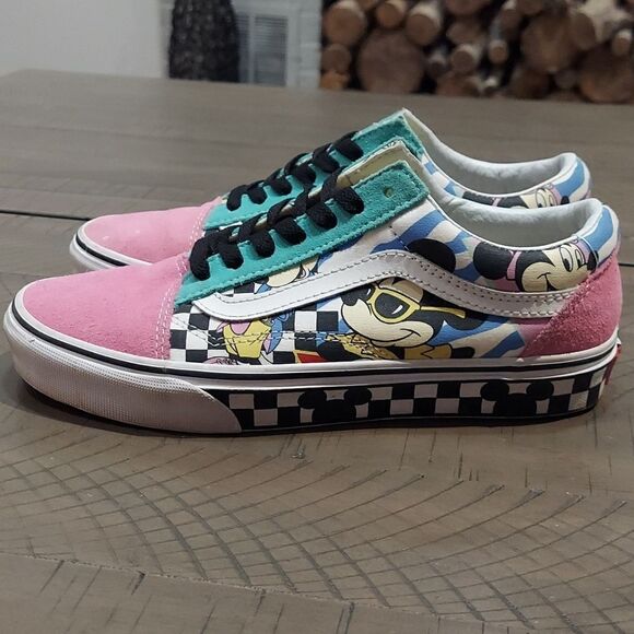 Vans x Disney Vintage Old Skool Suede Sneakers Size Men's 6 Women's 7.5 - Picture 4 of 12